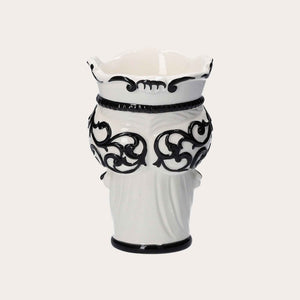 Vaso Testa di Moro Uomo in Ceramica Nera – Vaso Decorativo Artigianale