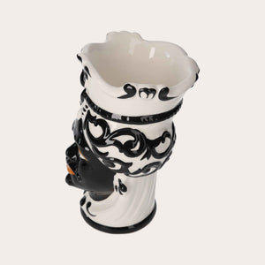 Vaso Testa di Moro Uomo in Ceramica Nera – Vaso Decorativo Artigianale