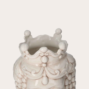 Vaso Testa di Moro Donna in Ceramica Anticata - Artigianato Made in Italy h. 38 cm