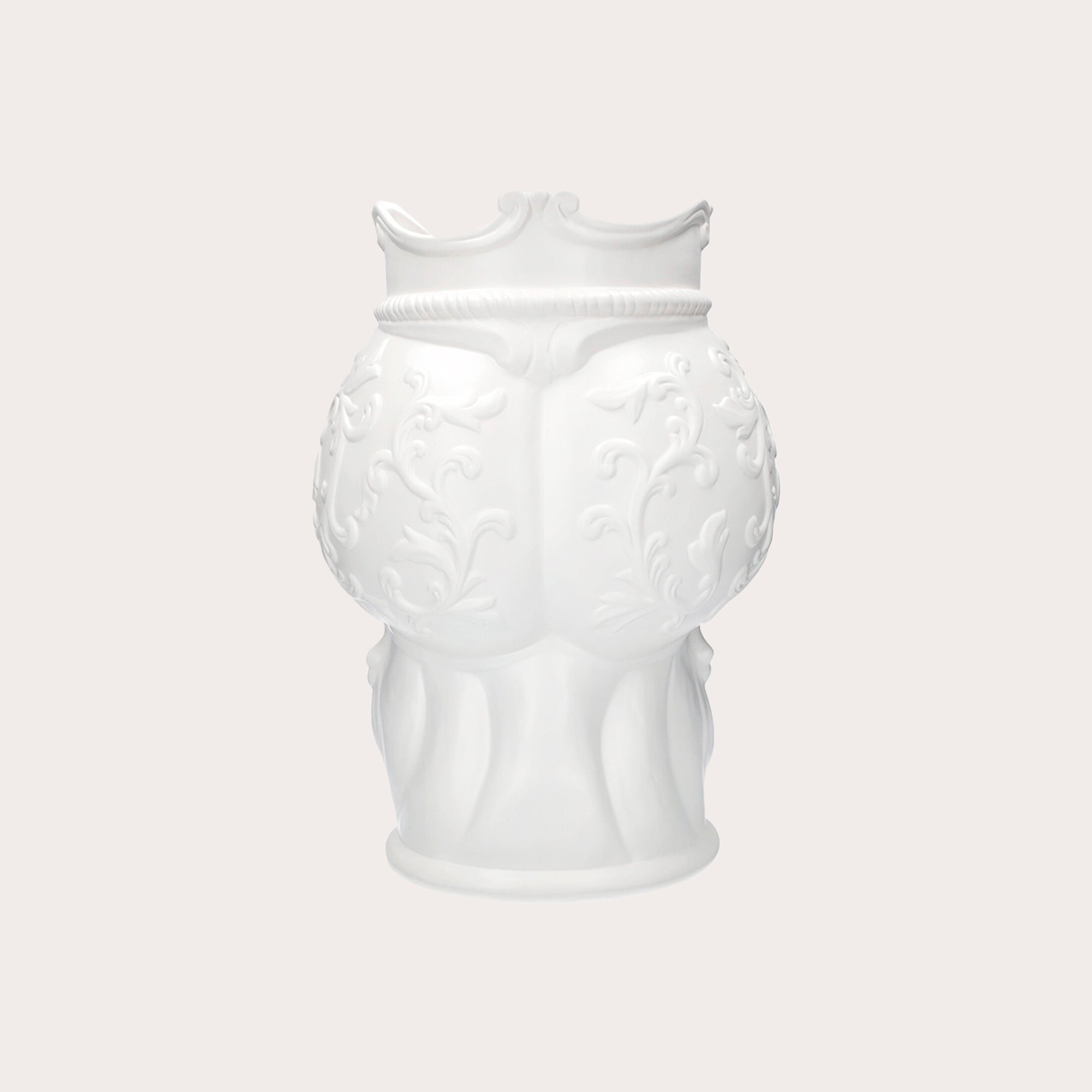White Moor's Head Vase with Orange Lips – Made in Italy