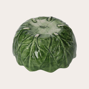 Insalatiera in Ceramica Verde a Forma di Foglia – Fatto e Dipinto a Mano in Italia