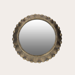 Specchio Rotondo da Appoggio in Stile Vintage Dorato – Decorazione Elegante per Casa