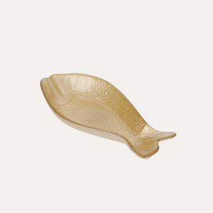 Set 2 Piatti Pesce in Vetro Sabbia 25x12 cm