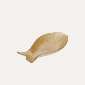 Set 2 Piatti Pesce in Vetro Sabbia 25x12 cm