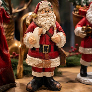 Papai Noel com Livro Decorativo em Resina Alt.42x20x20cm