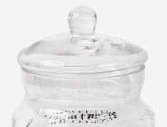 Barattolo in Vetro Quadrato – Decorazione Tradizionale Elegante h. 17 cm