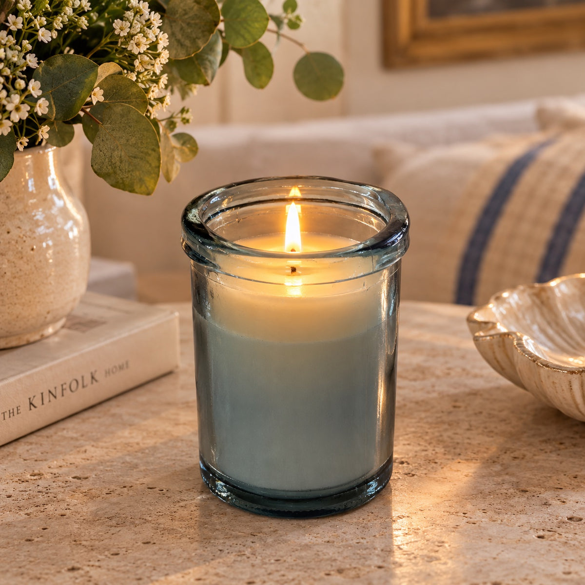 Cobalt Blue Aroma Berries Recycled Glass Candle
