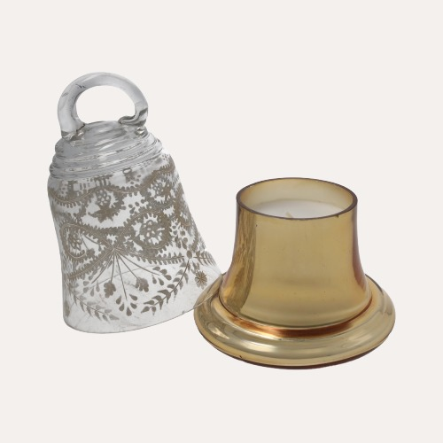 Gold Glass Bell Candle H25x18 with Box – Christmas Decoration