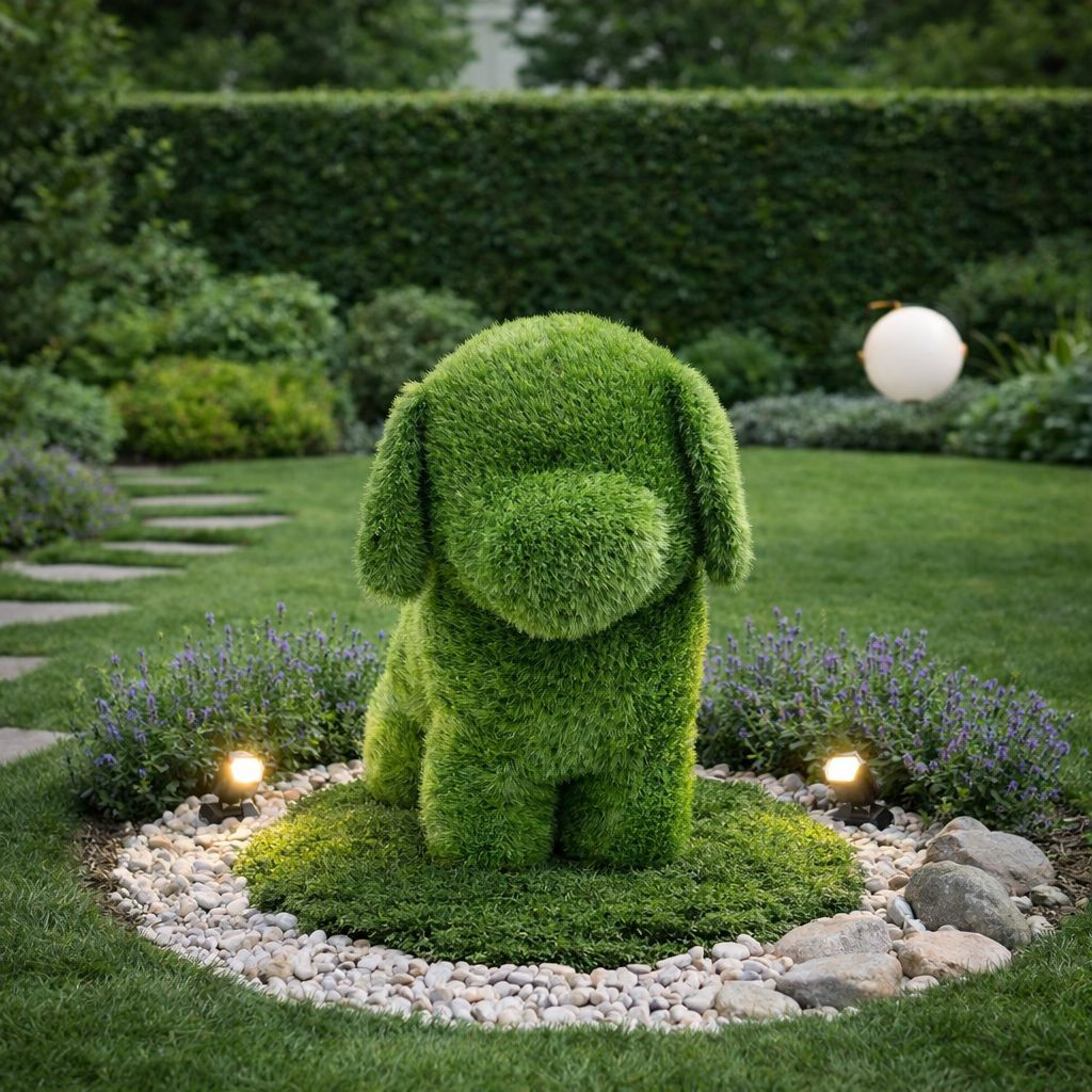 Cane verde Grande H.75x80x40 cm – Decorazione da Giardino