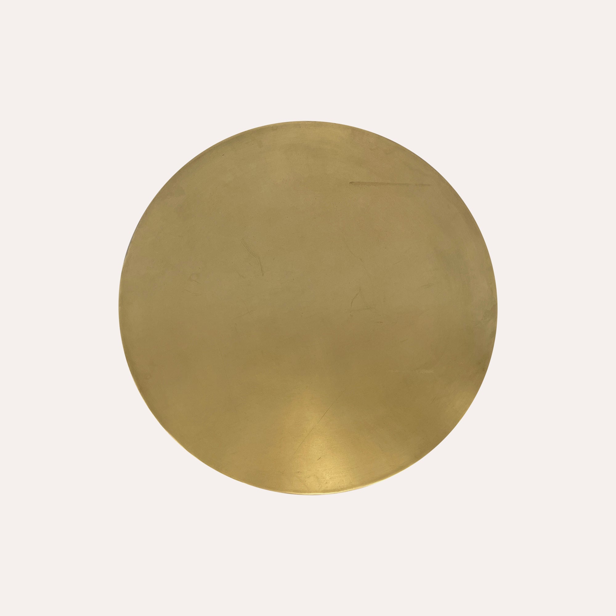 Round Gold Metal Coffee Table