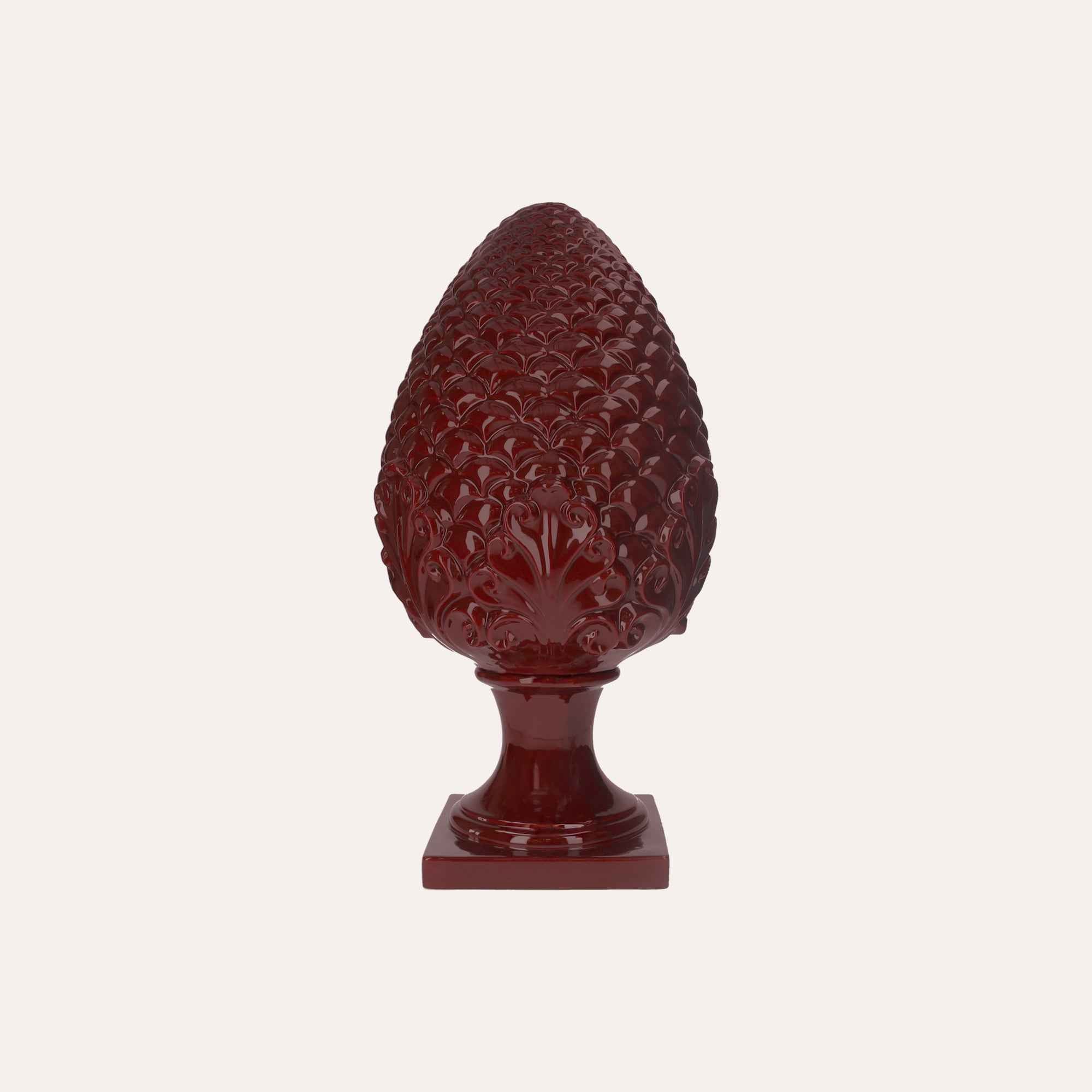 Pigna in Ceramica Bordeaux - H. 60cm