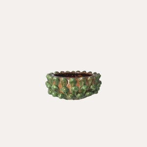 Ciotola Pigna Artigianale in Terracotta Verde H.10x23 cm