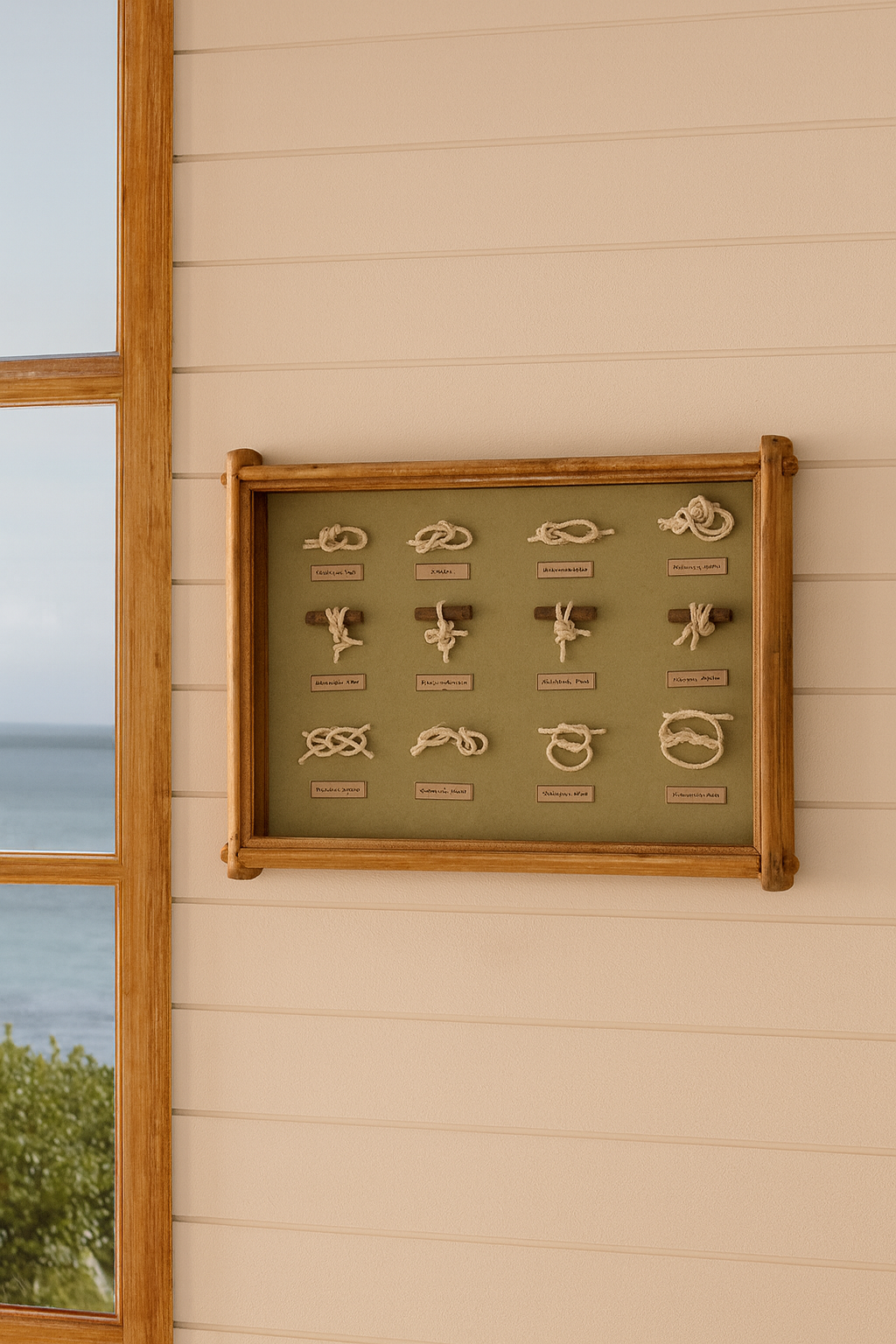 Decorative Wooden Frame with Knots – Natural and Unique Style