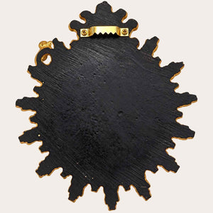 Sagrado Coração com Espada em Resina Dourada 13x16 cm - KeyHome Store