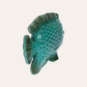 Pesce Decorativo in Ceramica Verde Acquamarina