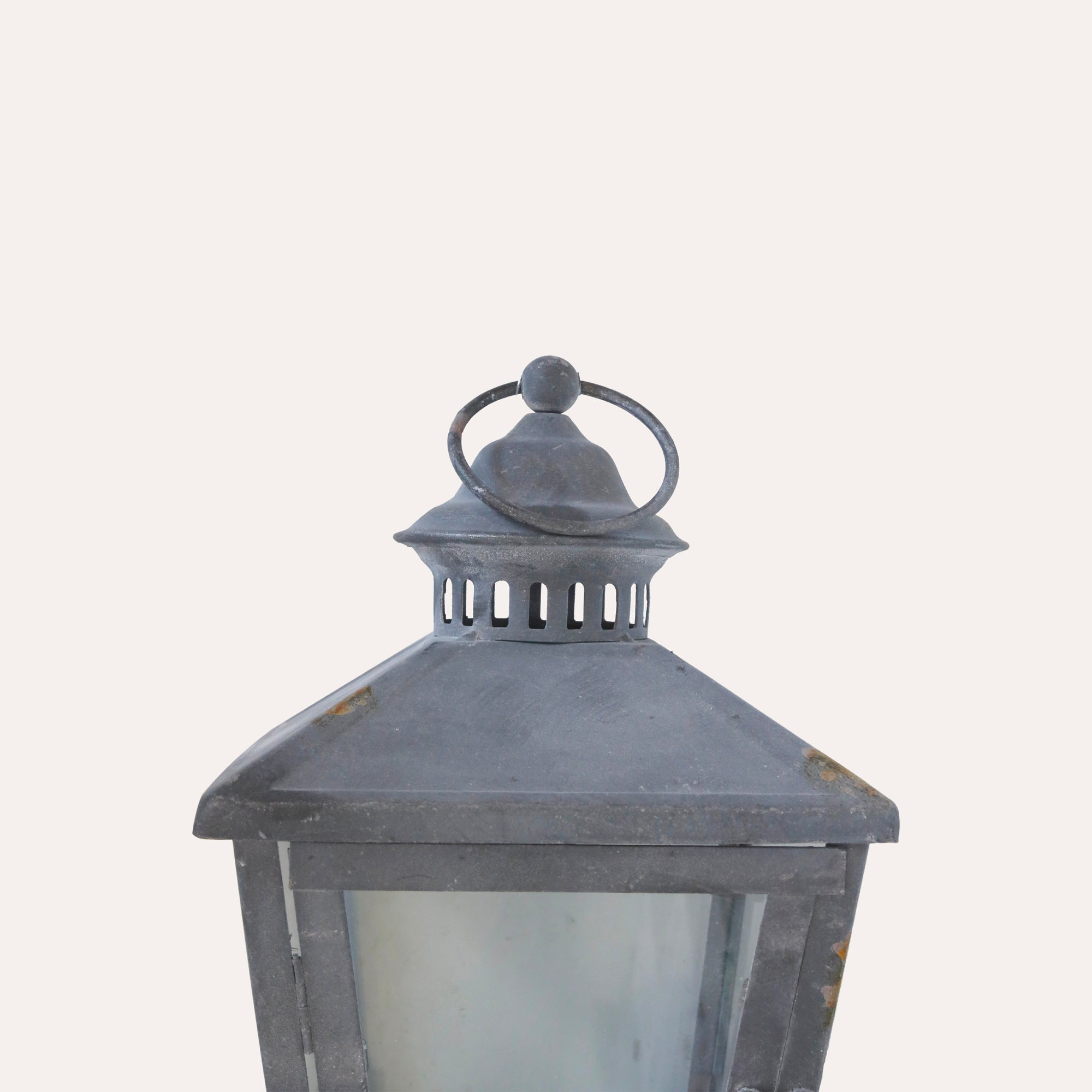Lanterna In Ferro Grigio Da Appendere, Decorazione Per Giardini E Verande