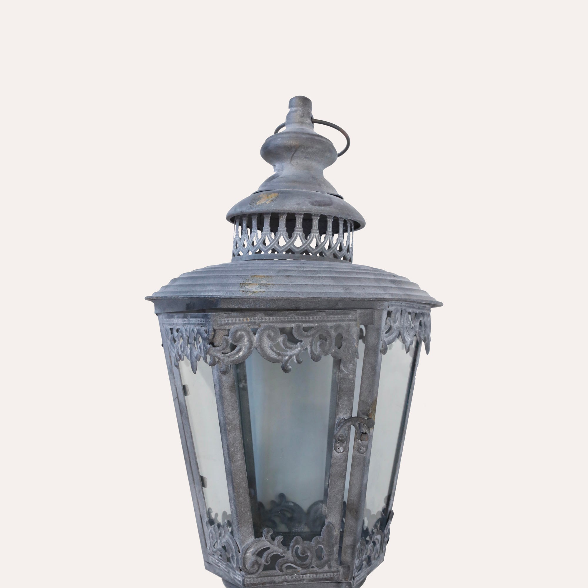 Lanterna In Ferro Grigio Da Appendere, Elegante Per Giardini E Verande