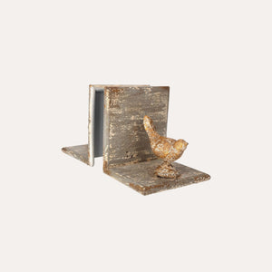 Fermalibri Uccelli Shabby Chic in Ferro 26x16 cm - KeyHome Store