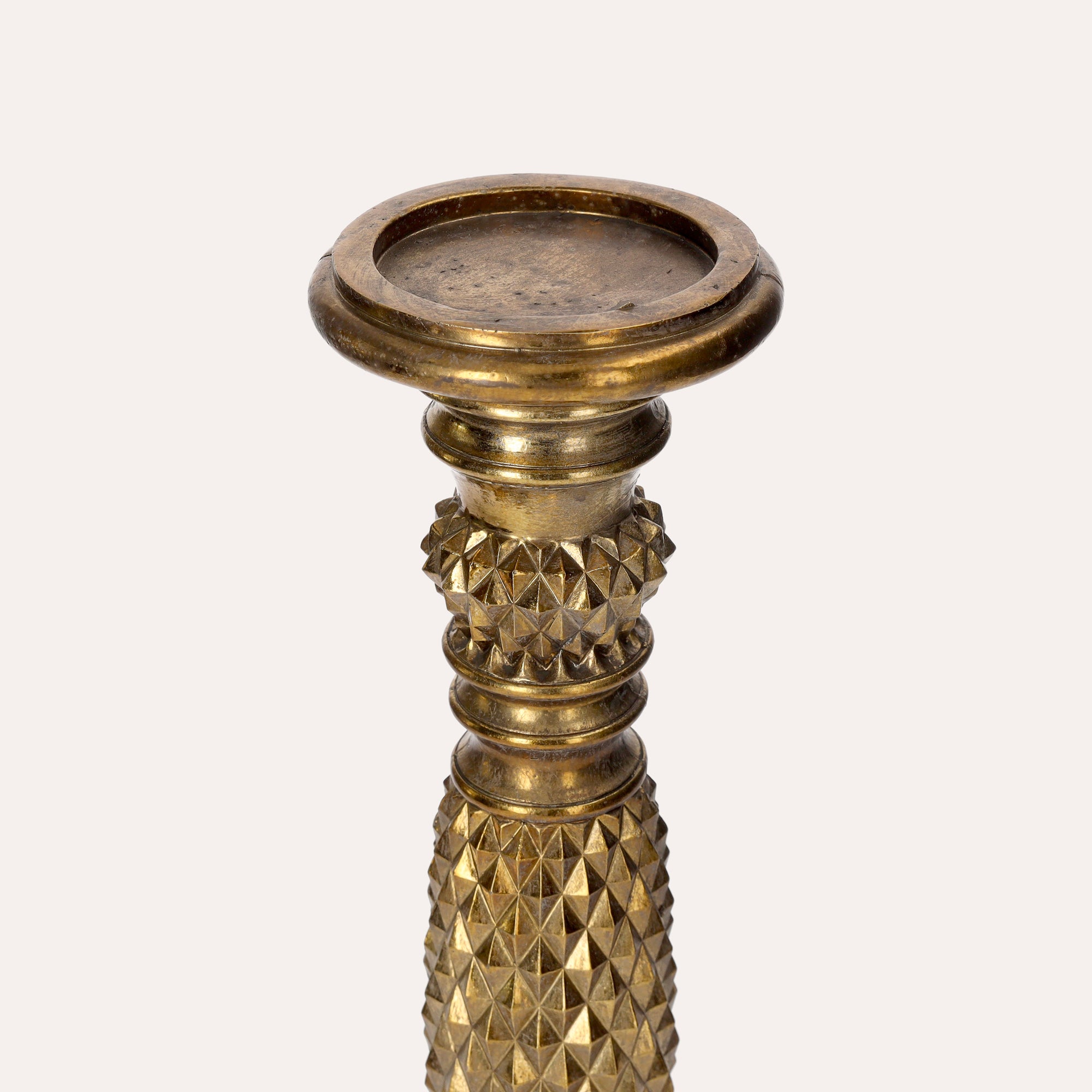 Porta Candele In Ferro Effetto Ottone