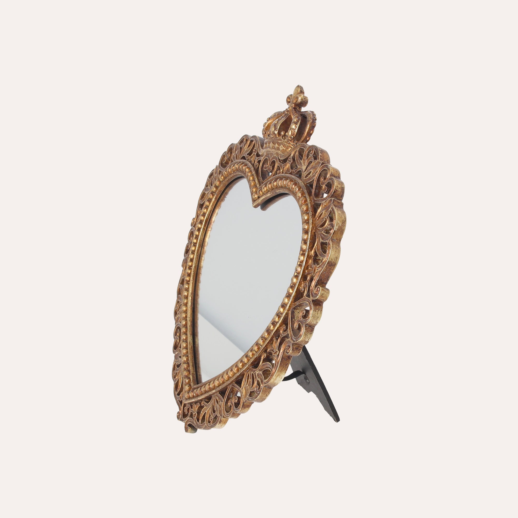 Porta Foto Cornice Decorativa a cuore colore Oro (30x27cm)