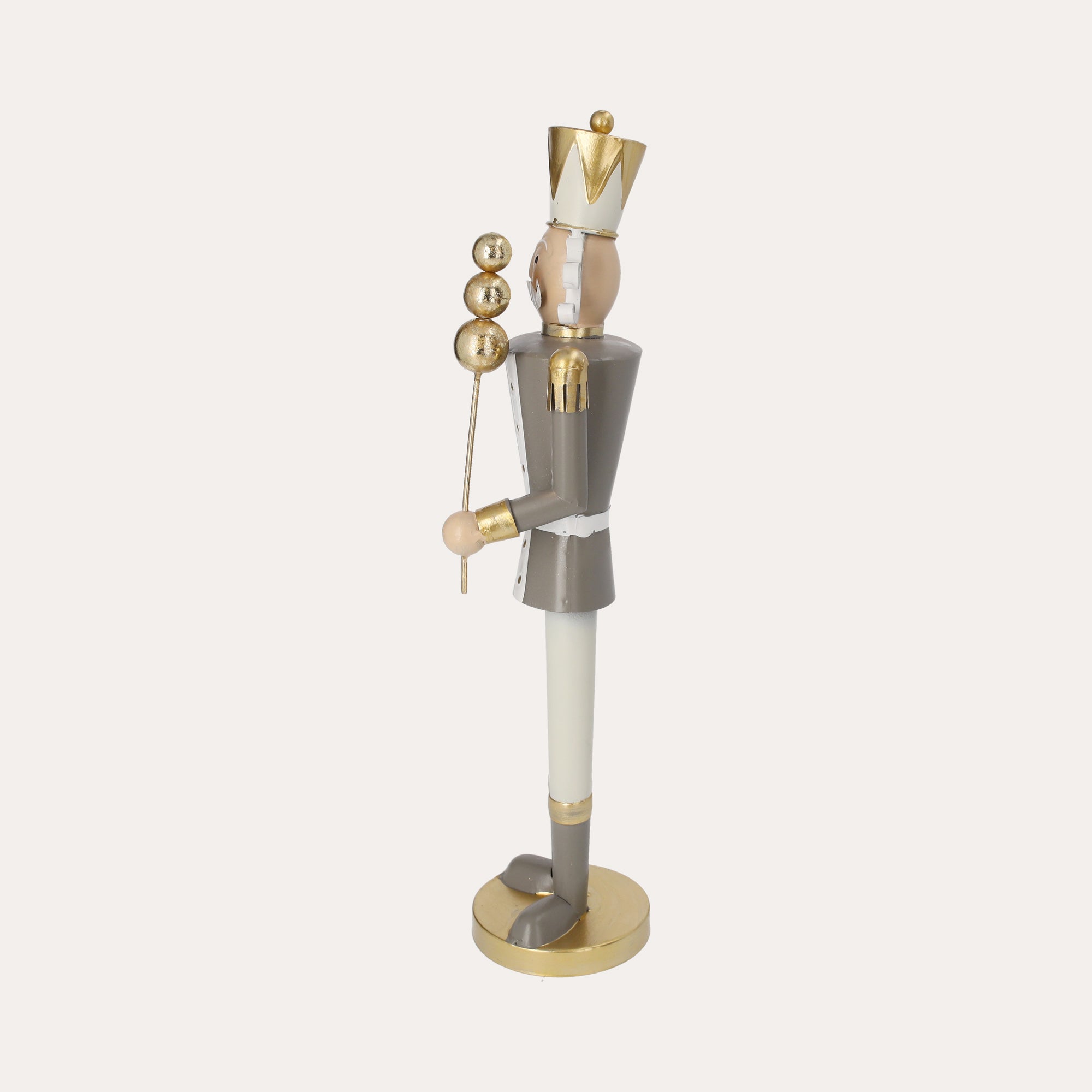 Freestanding tin Christmas soldier