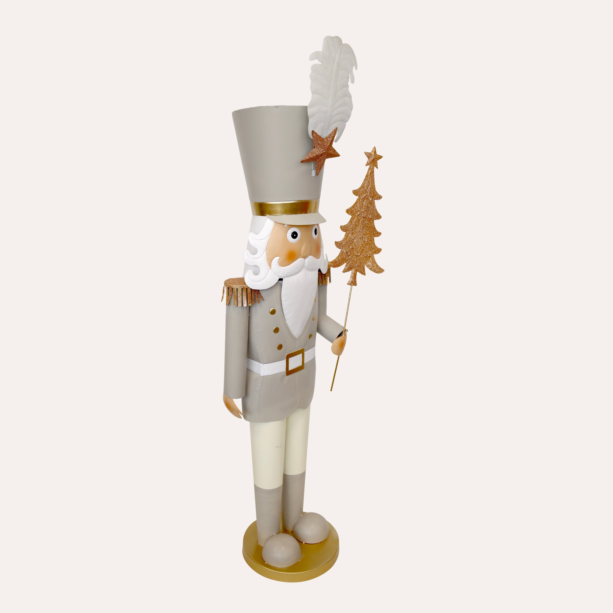 Christmas Tin Soldier with Golden Tree – 150 cm
