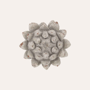 Bocciolo Decorativo Piccolo in Resina Grigio Anticato H22x17 cm – Stile Shabby Chic