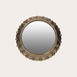 Specchio Rotondo da Appoggio in Stile Vintage Dorato – Decorazione Elegante per Casa
