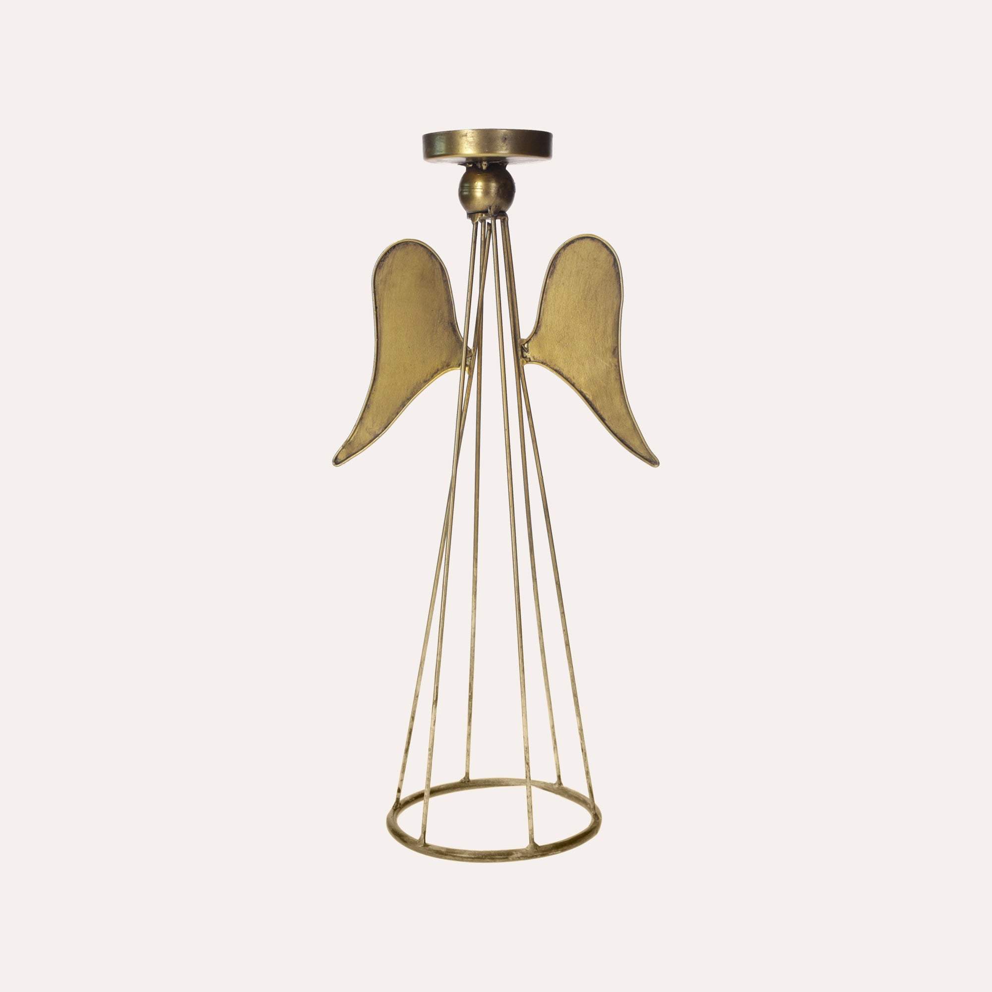 Gold Metal Angel Candle Holder – Elegant Decoration
