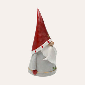 Gnomo Natalizio con Tunica Grigia e Stella Dorata per Decorazioni