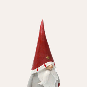 Gnomo Natalizio con Tunica Grigia e Stella Dorata per Decorazioni