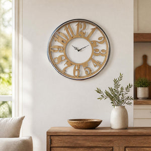 Orologio da Parete con Cornice Argento Ø.50 cm - KeyHome Store