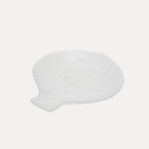 Set 2 Piatti Pesce in Vetro Bianco Trasparente 24x22 cm