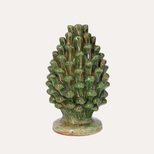Pigna in Terracotta Verde Artigianale H 16 x Ø 25 cm