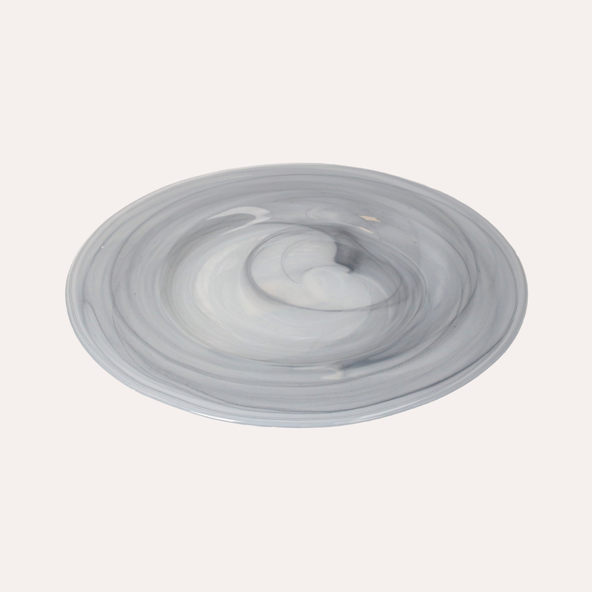 Set of 6 Shaded Grey Alabaster Dinner Plates