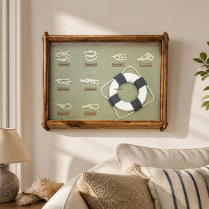 Pintura de Nós Náuticos em Madeira 45x59 cm - KeyHome Store