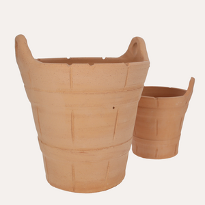 Set 2 Cestini in Terracotta H19/27 cm