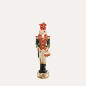 Pandeiro de Natal em Resina Vermelha H.60x15 cm - KeyHome Store