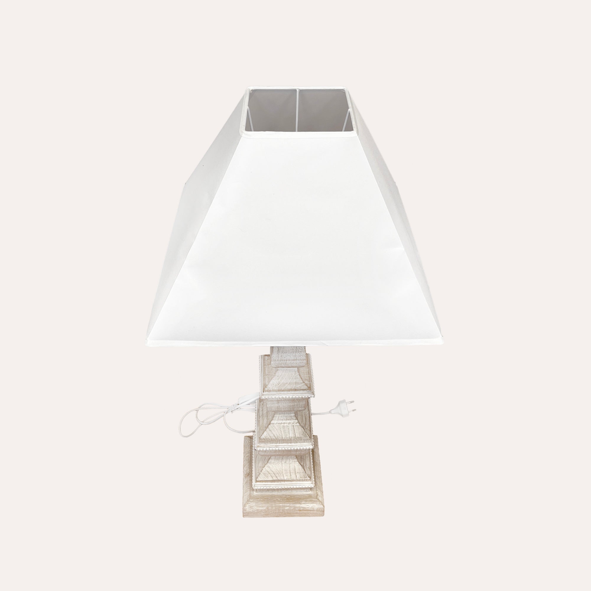 Lampada da Tavolo Quadrata con Paralume