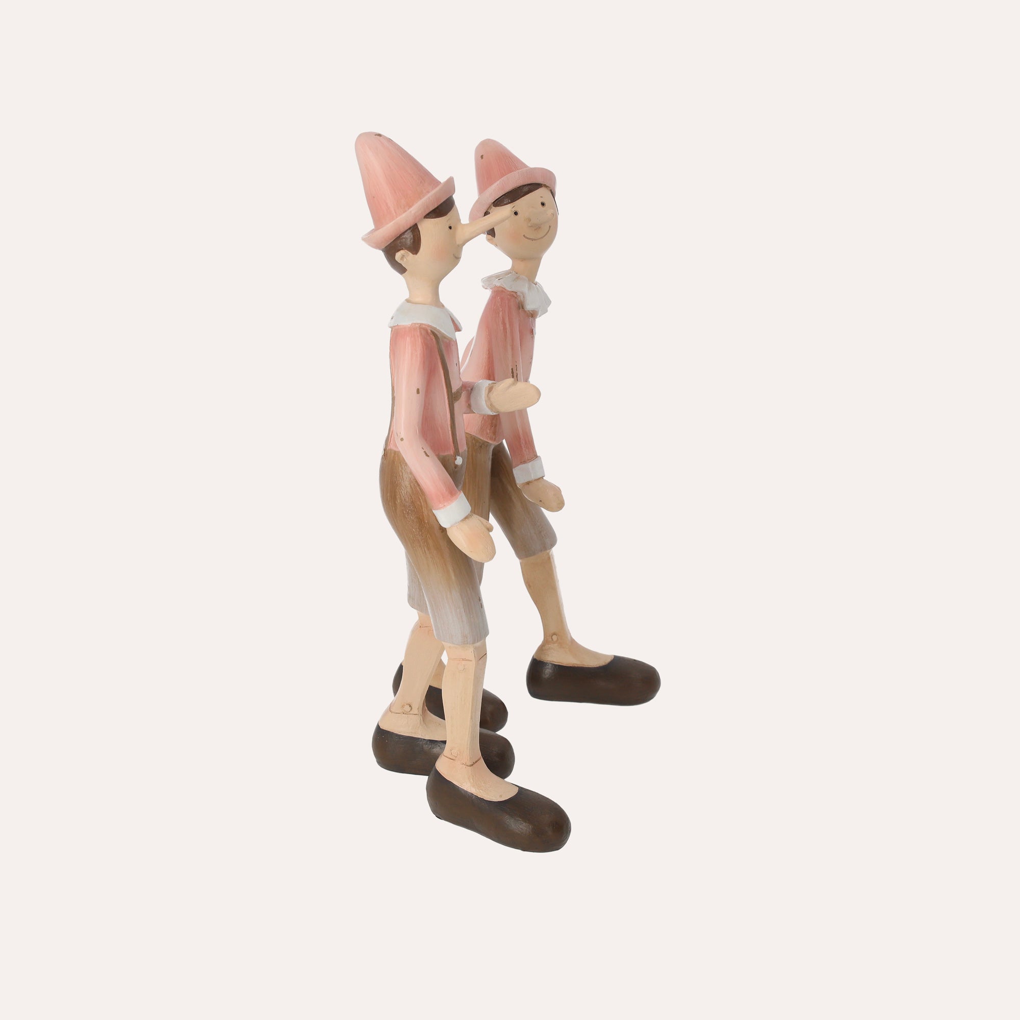 Pair of Pinocchio Resin Figurines - Made in Italy