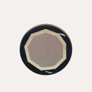 Specchio Rotondo in Legno con Cornice Oro Ø 90 cm