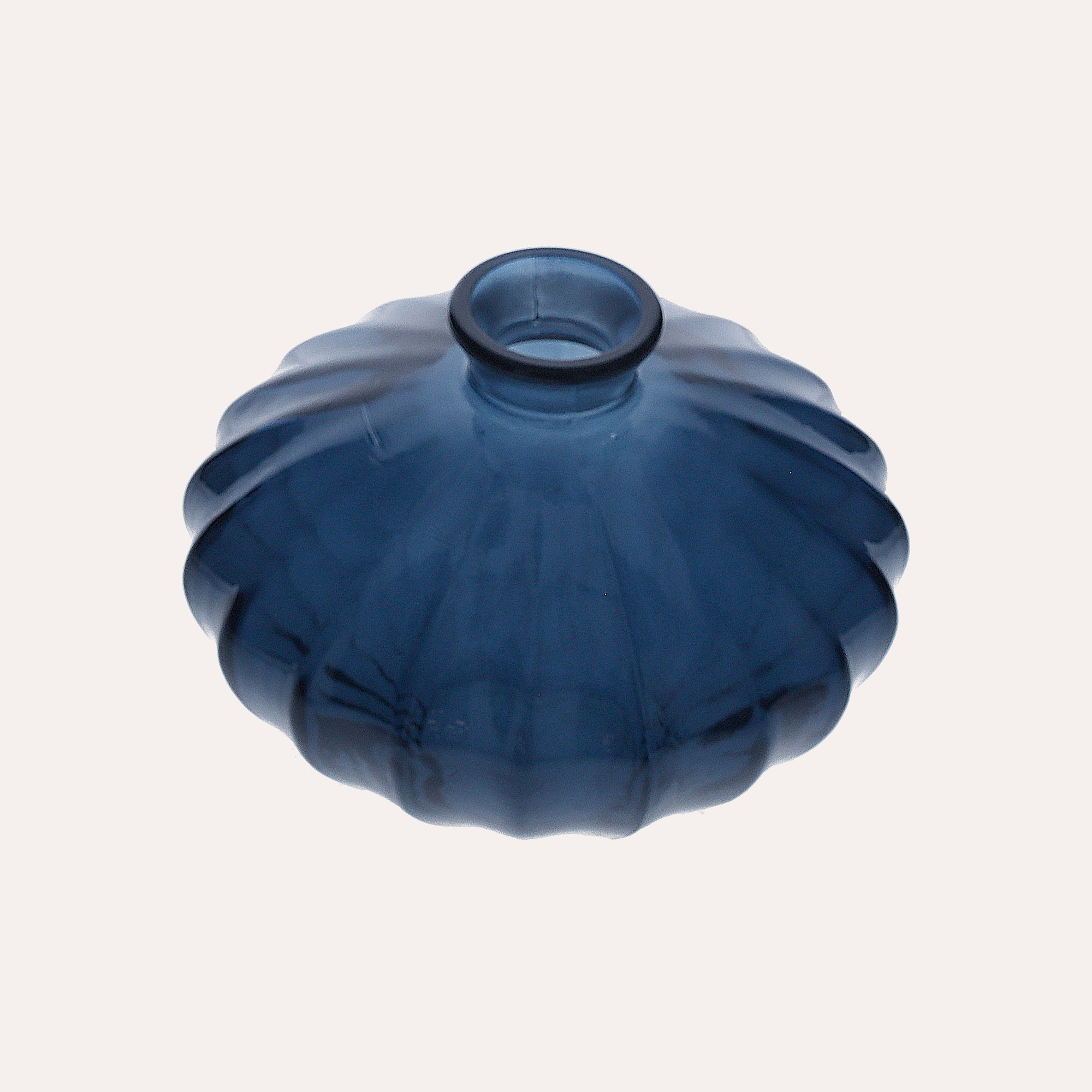 Cobalt Blue Recycled Glass Oval Vase