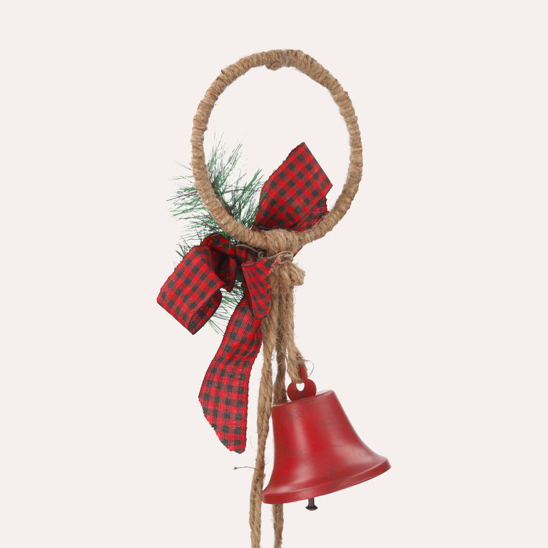 Tris di Campane Natalizie Rosse per Decorazioni Festive