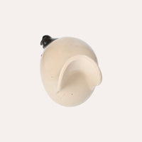 Soprammobile Chioccia In Ceramica Bianco Avorio, Regalo O Bomboniera