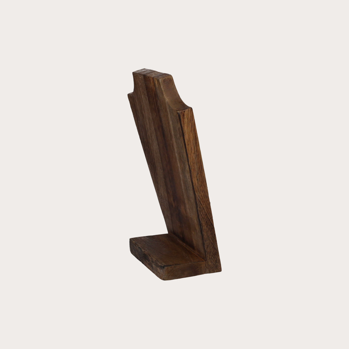Porta Collane in Legno Intagliato Stile Indiano con Oro