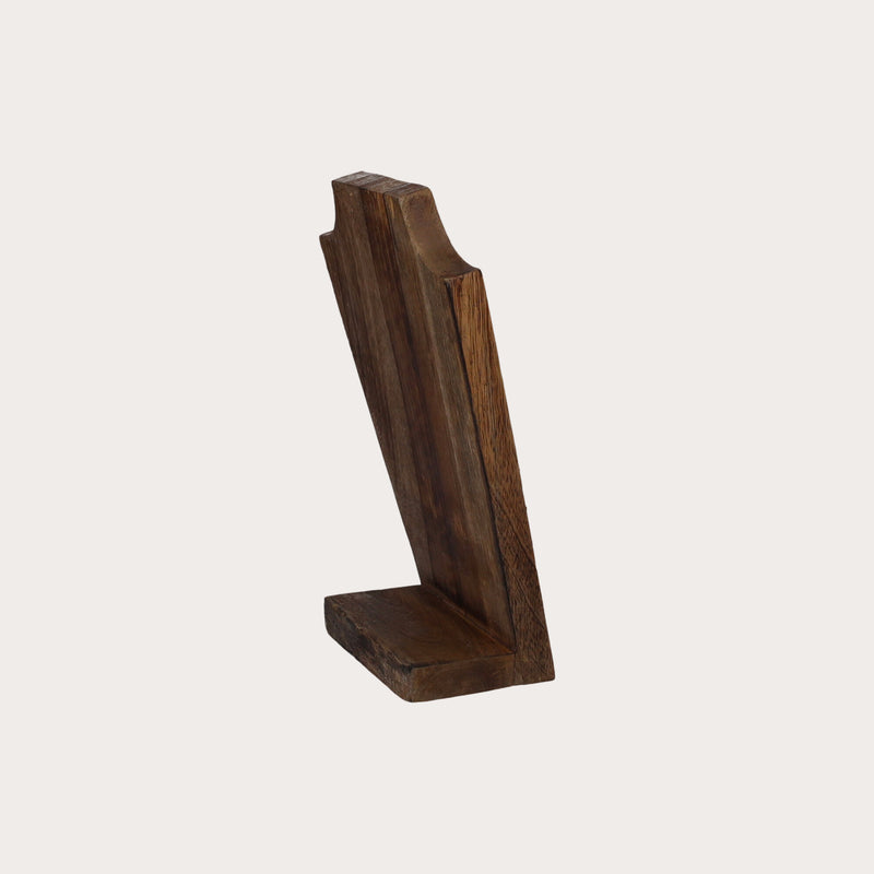 Porta Collane in Legno Intagliato Stile Indiano con Oro