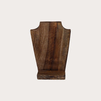 Porta Collane in Legno Intagliato Stile Indiano con Oro