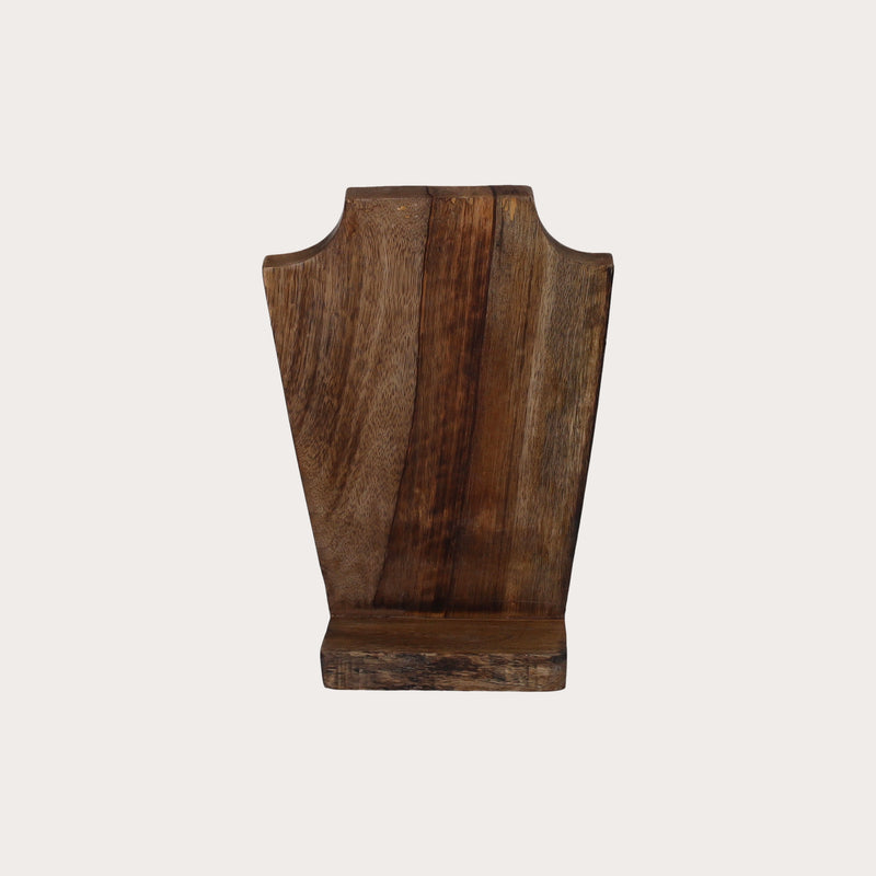 Porta Collane in Legno Intagliato Stile Indiano con Oro