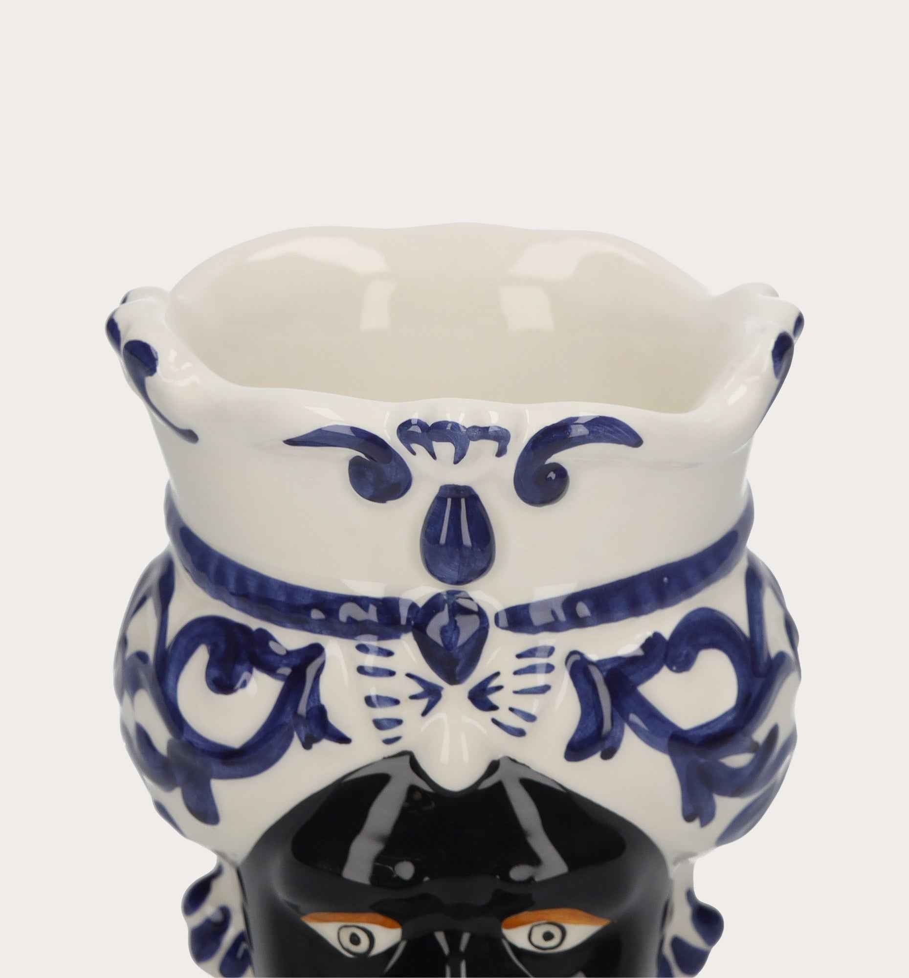 Vaso Testa di Moro Uomo in Ceramica Decorata - Atigianato Made in Italy h. 20 cm