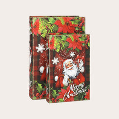 Paire de boîtes à livres Père Noël